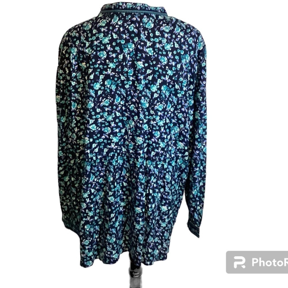 Women Within Blouse Dainty Floral Cottagecore Spilt Bodice Womens SZ 1X - Picture 3 of 8